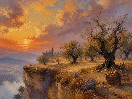 Imagined Orchard Plateau — Art & Illustration Galaxy Fold wallpaper