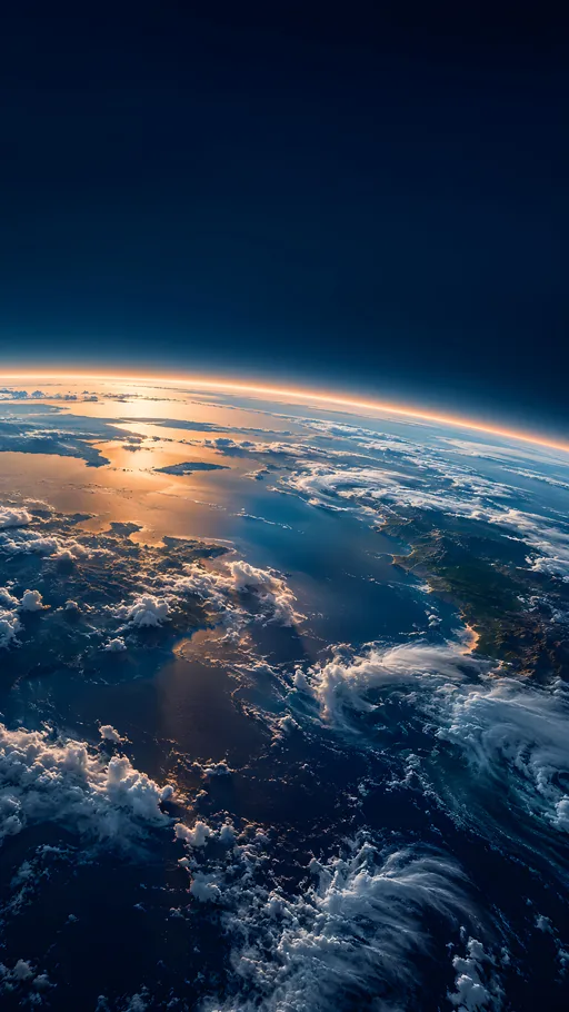 Copper Atmosphere at Dawn — Space wallpaper
