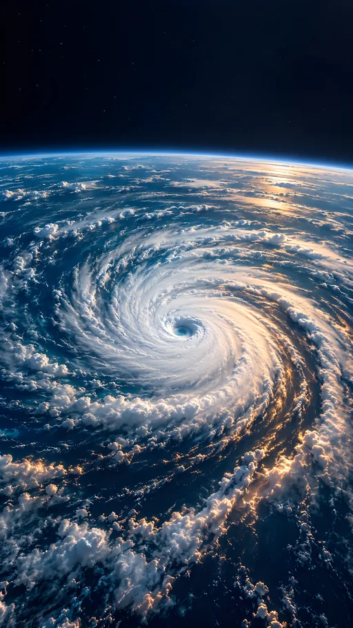 Hurricane Seen from Orbit — Space wallpaper