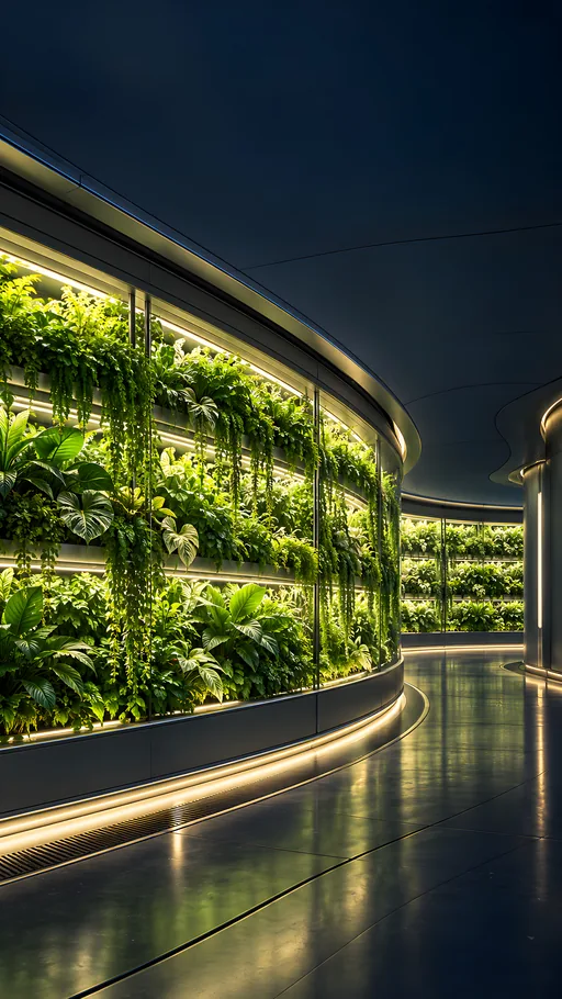 Hydroponic Wall in Orbit — Technology wallpaper