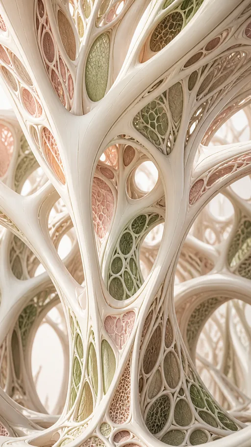 Tall Branching Cellular Lattice — Abstract wallpaper