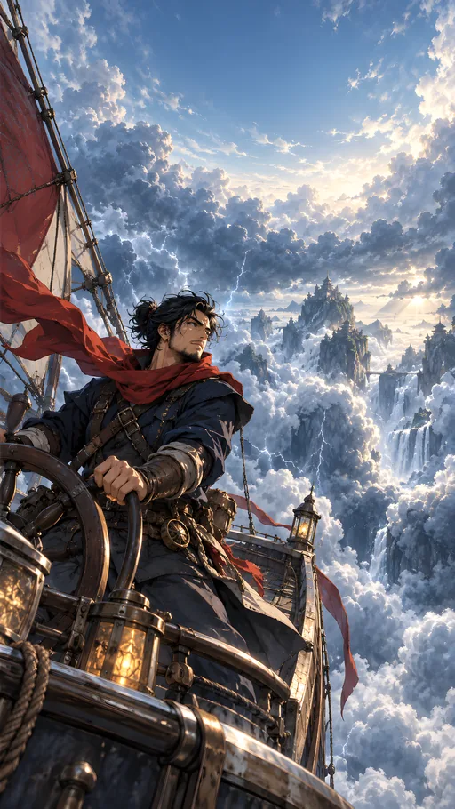 Cloud Skiff Sailor — Anime wallpaper