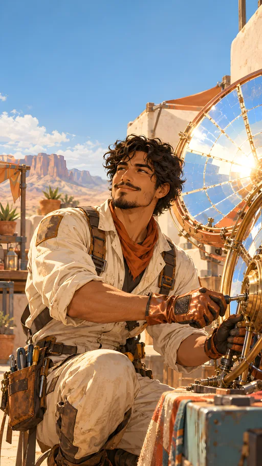 Desert Solar Mechanic — Anime wallpaper