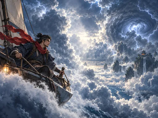 Cloud Skiff Sailor — Anime wallpaper