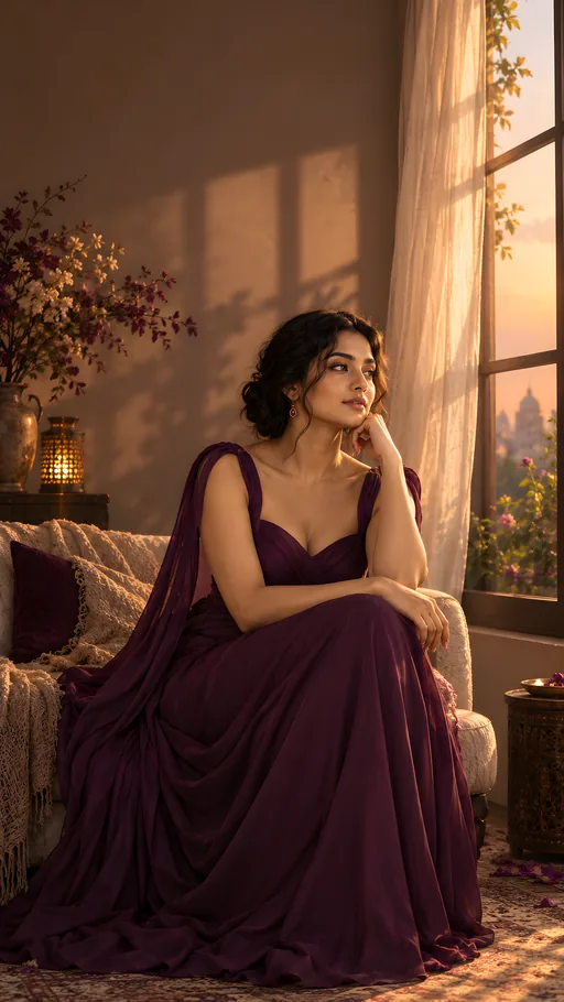 Plum Dress in Window Light — People & Portraits wallpaper