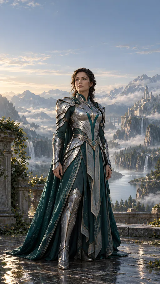 Silver and Teal Guardian — People & Portraits wallpaper