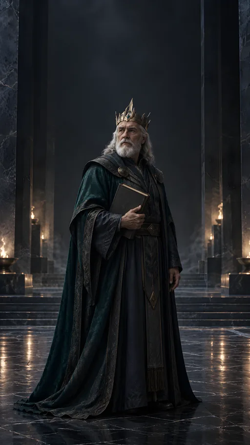 Scholar King in an Obsidian Hall — People & Portraits wallpaper