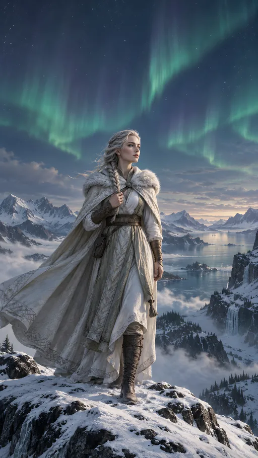 Ice Explorer Under the Aurora — People & Portraits wallpaper