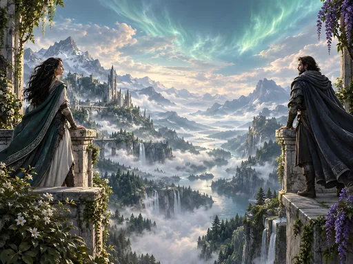 Heroes Above a Glowing Valley — People & Portraits wallpaper