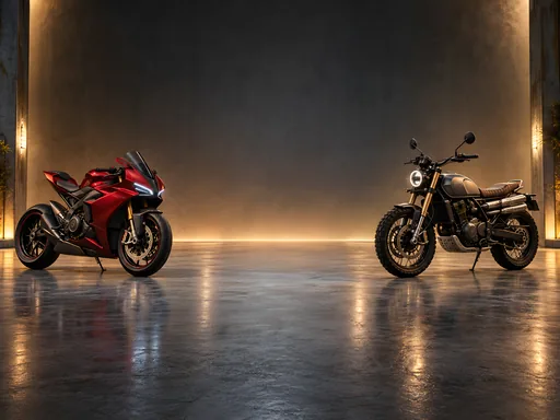 Two Motorcycles in the Studio — Cars & Vehicles Galaxy Fold wallpaper
