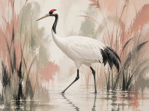 Graceful White Crane Moving — Animals & Wildlife Galaxy Fold wallpaper