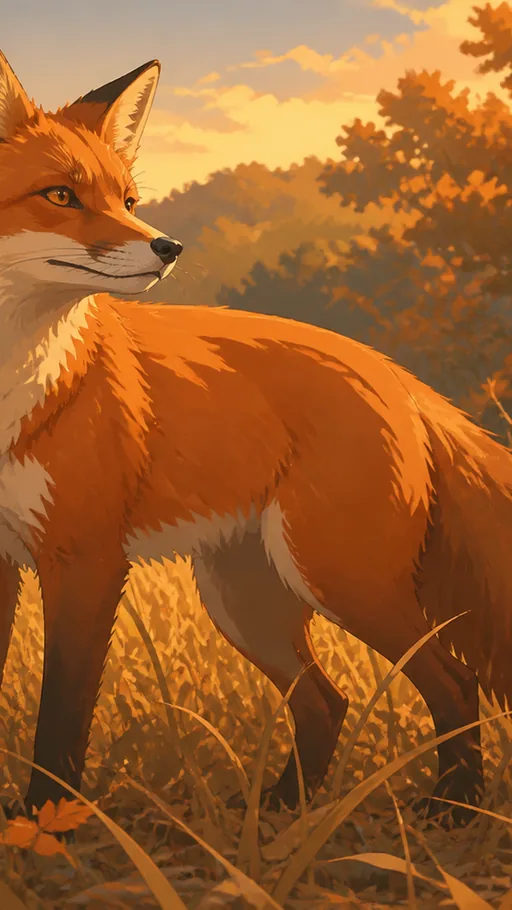 Elegant Painted Red Fox — Animals & Wildlife wallpaper