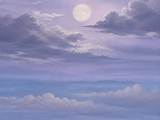 Quiet Lavender Moonlight Passing — Nature & Landscapes Galaxy Fold wallpaper