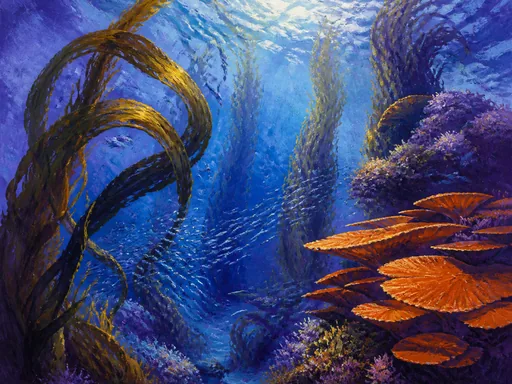 Broad Painted Underwater Scene — Nature & Landscapes Galaxy Fold wallpaper