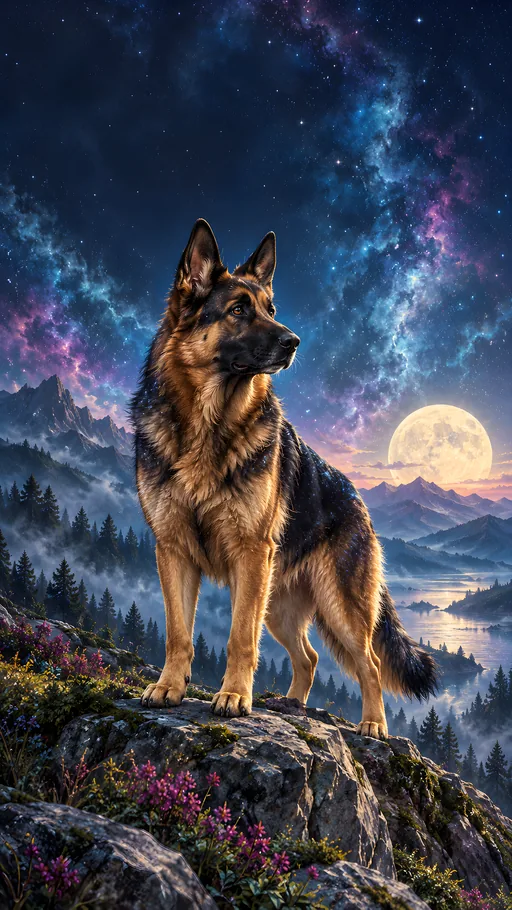 Cosmic German Shepherd — Pets wallpaper
