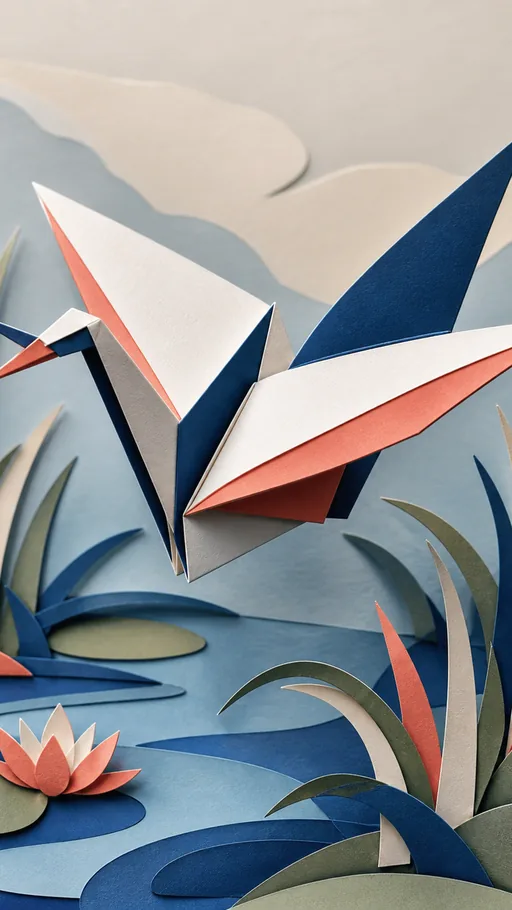 Paper Crane Assembled — Animals & Wildlife wallpaper