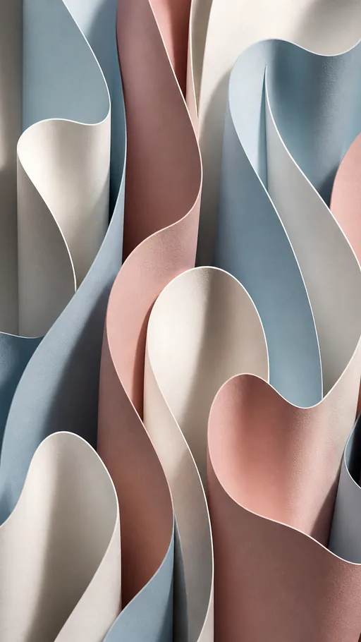 Tall Folded Paper Waves — Abstract wallpaper