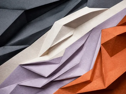 Sculptural Paper Relief — Abstract Galaxy Fold wallpaper