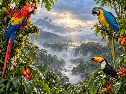 Macaws in the Rainforest — Animals & Wildlife wallpaper