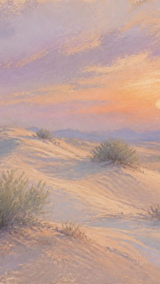 Powdery Pastel Dunes — Art & Illustration wallpaper