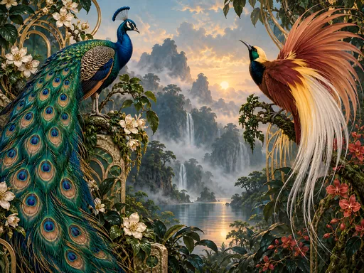 Birds-of-Paradise on Display — Animals & Wildlife wallpaper