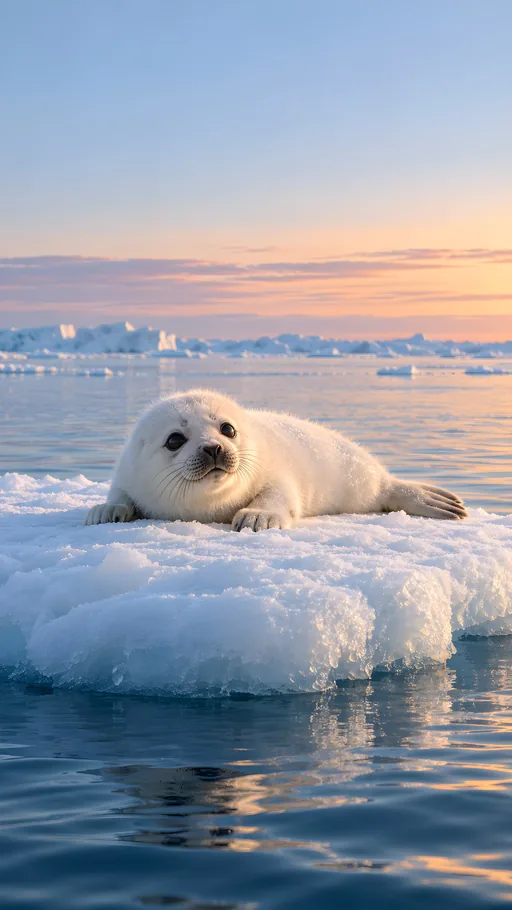 Seal Pup on an Ice Floe — Animals & Wildlife wallpaper