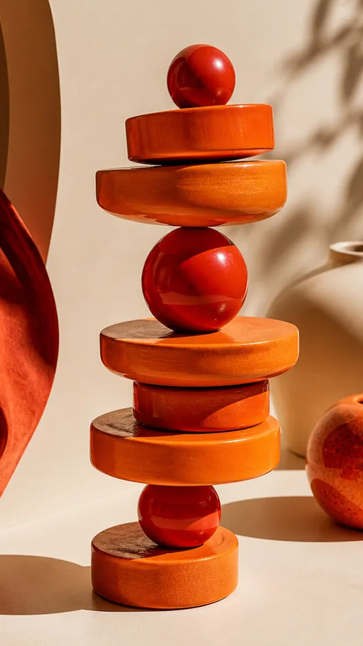Vivid Persimmon Orange Objects Warm Red — Minimal & Color wallpaper