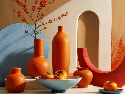 Vivid Persimmon Orange Objects Warm Red — Minimal & Color wallpaper