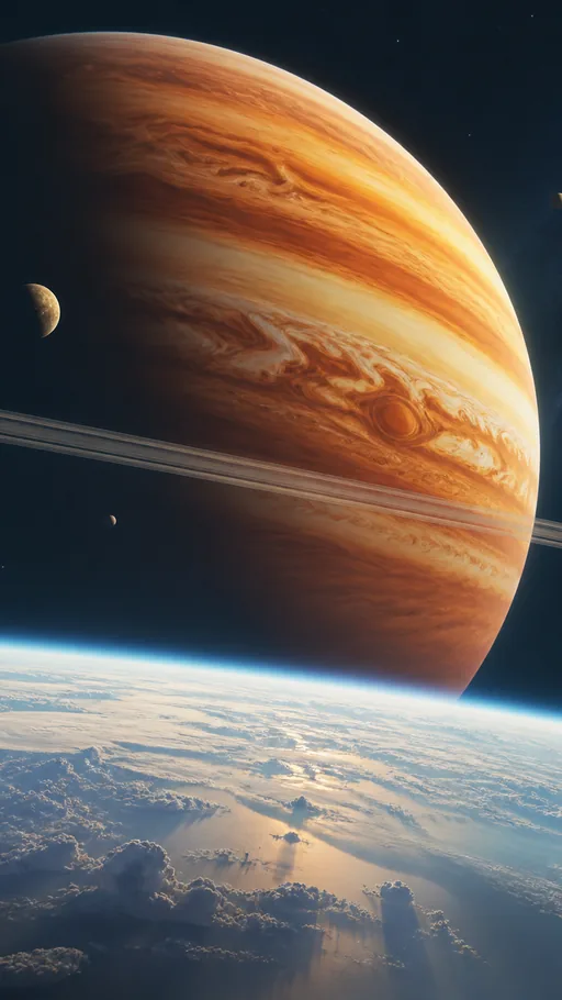 Enormous Planets Viewed — Space wallpaper
