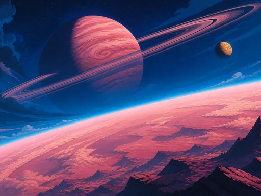 2D Animated Planetary Horizon — Space wallpaper