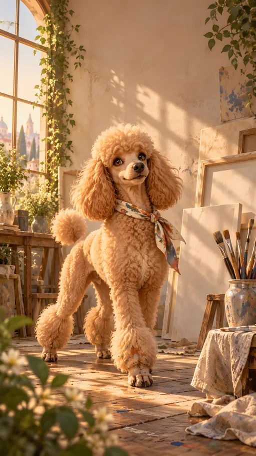 Apricot Poodle in the Studio — Pets wallpaper