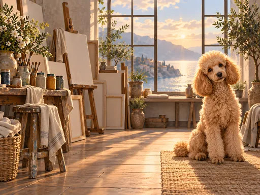 Apricot Poodle in the Studio — Pets wallpaper