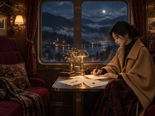 Writing on a Night Train — People & Portraits wallpaper