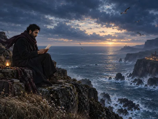 Letter on a Sea Cliff — People & Portraits wallpaper