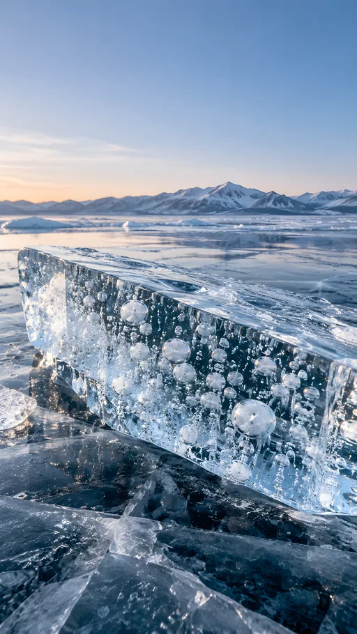 Bubbles in Lake Ice — Nature & Landscapes wallpaper