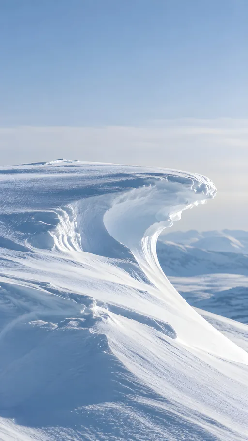 Wind-Carved Snow Cornice — Nature & Landscapes wallpaper