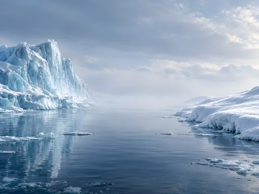 Ice Ridge in White Mist — Nature & Landscapes wallpaper