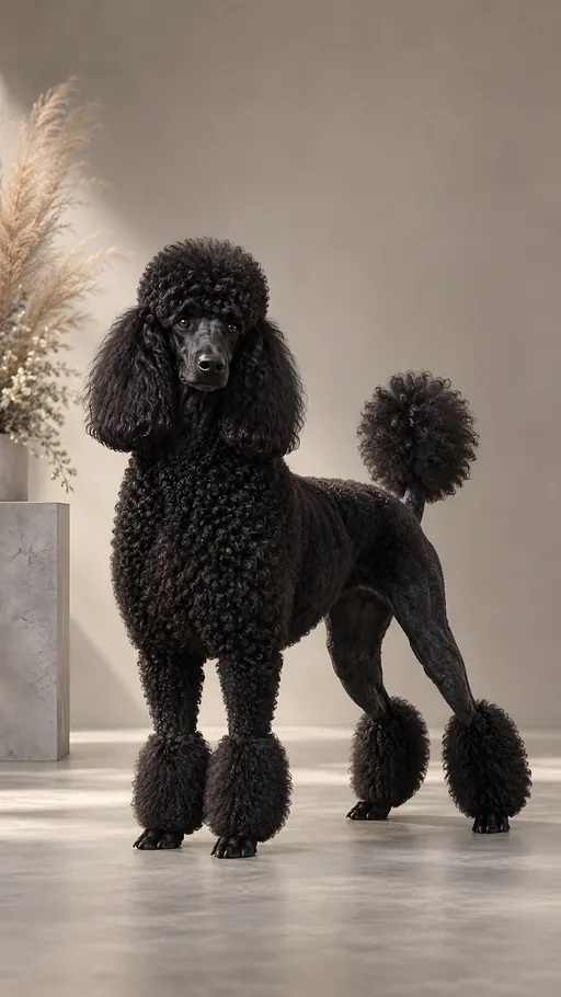 Black Standard Poodle — Pets wallpaper
