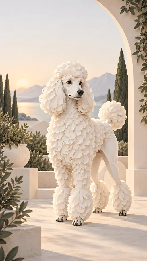 Paper-Curl Poodle — Pets wallpaper