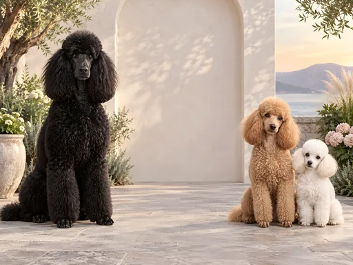 Three Poodles in the Studio — Pets wallpaper