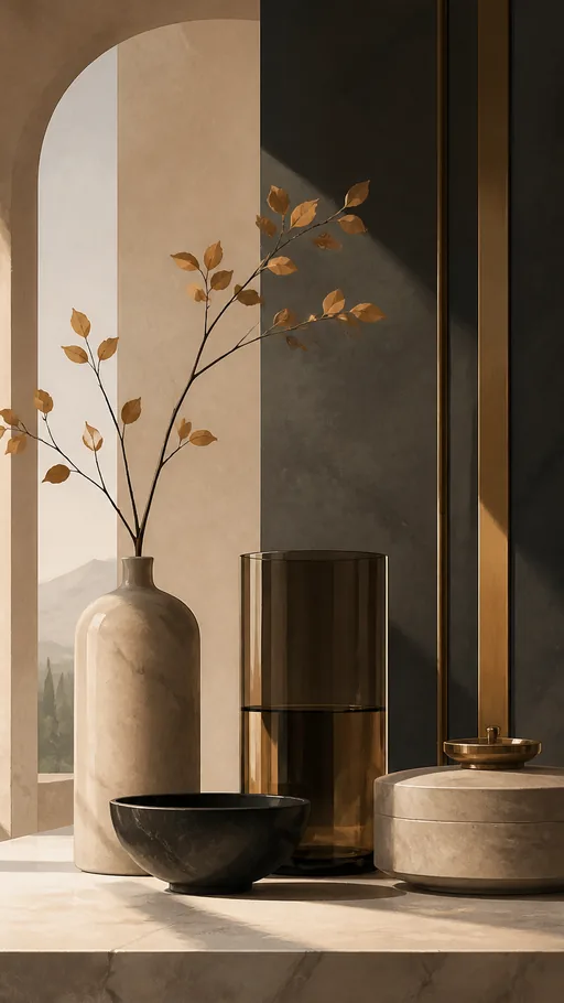 Quiet 2D Luxury Illustration — Minimal & Color wallpaper