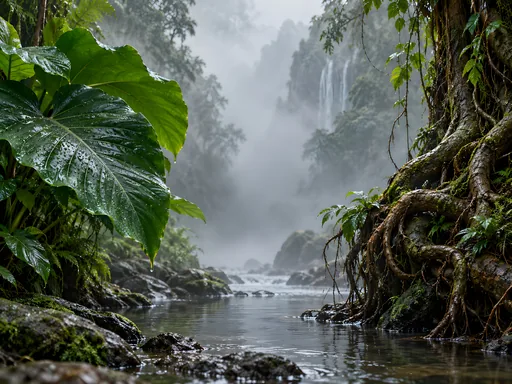 Giant Leaves and Tangled Roots — Nature & Landscapes wallpaper