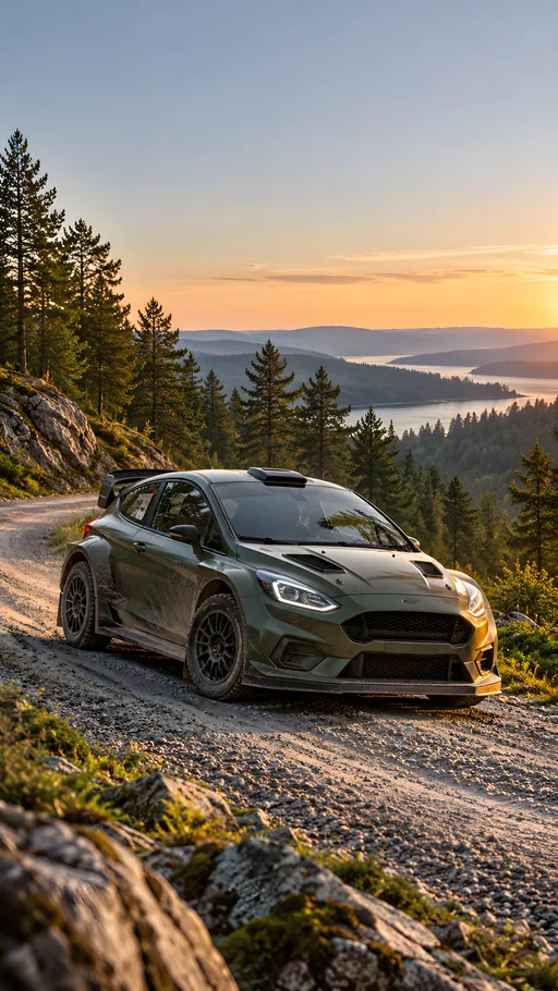 Rally Hatchback at the Forest Bend — Cars & Vehicles phone wallpaper
