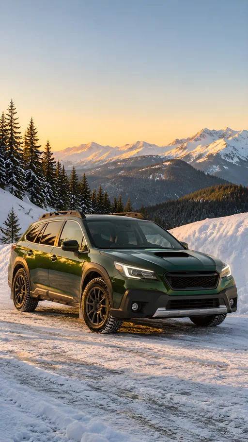 Rally Wagon by the Snowbank — Cars & Vehicles phone wallpaper