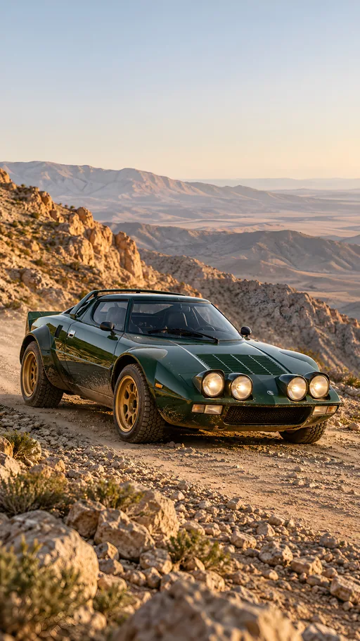 Rally Car Below the Desert Ridge — Cars & Vehicles phone wallpaper