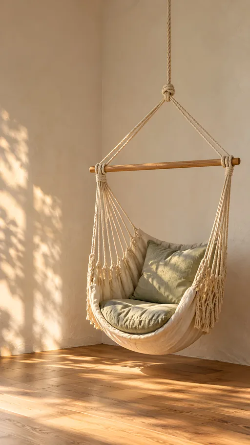 Hammock Chair in a Plaster Corner — Cities & Architecture wallpaper
