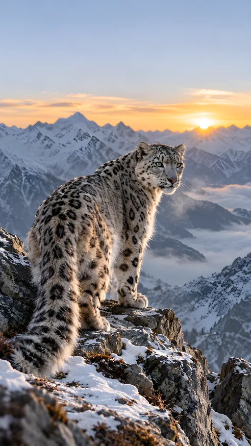 Snow Leopard at First Light — Animals & Wildlife wallpaper