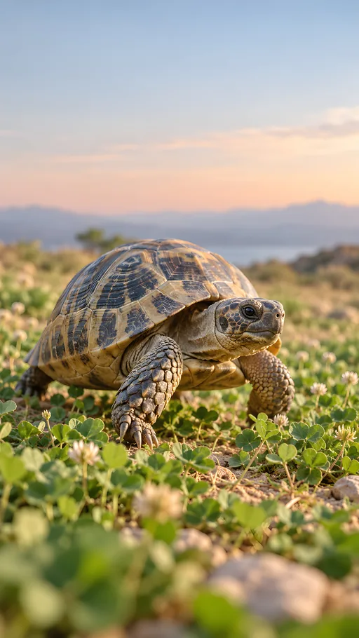 Tortoise in the Clover — Animals & Wildlife wallpaper