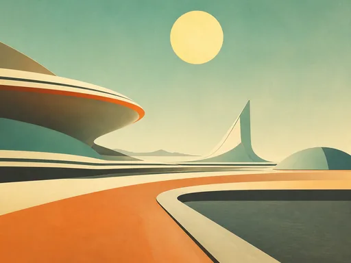 Broad Retro-futuristic Scene — Technology Galaxy Fold wallpaper