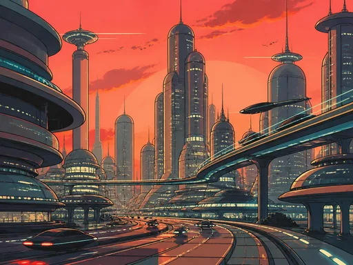 Broad Retro-futurist Boulevard — Technology Galaxy Fold wallpaper